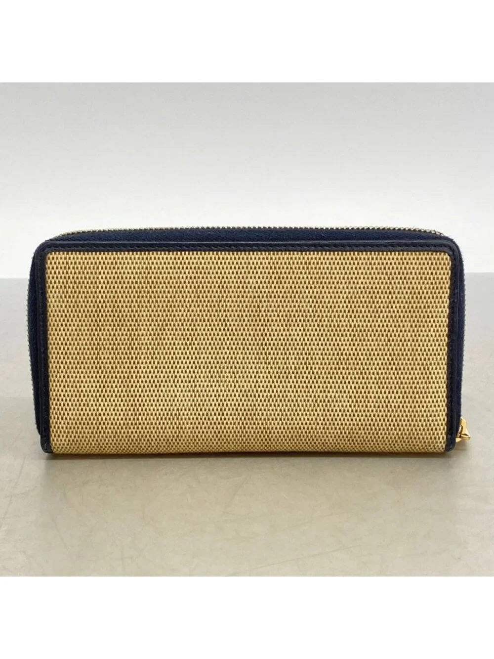 ★SOLD★ Gucci Wallet Horsebit Canvas Navy Beige Gold - Picture 8 of 8